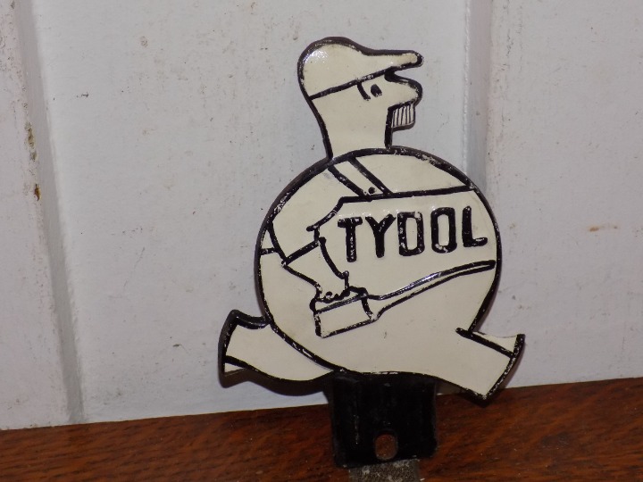 Vintage Tydol White Version Embossed License Plate Topper