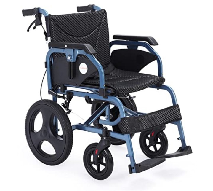 MEDWARM Foldable Lightweight Wheelchair with Handbrakes
