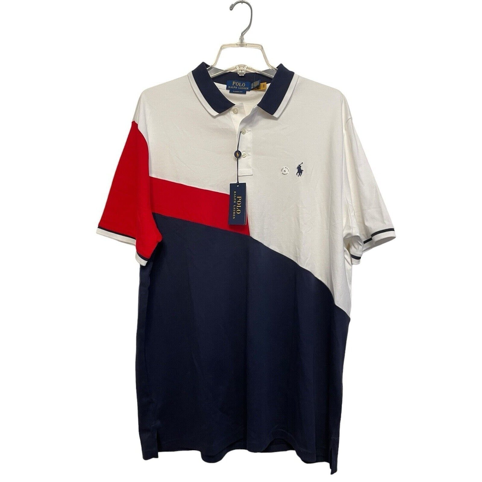 Polo Ralph Lauren Classic Fit Short Sleeve Polo Shirt Men Size XL Colorblock NWT