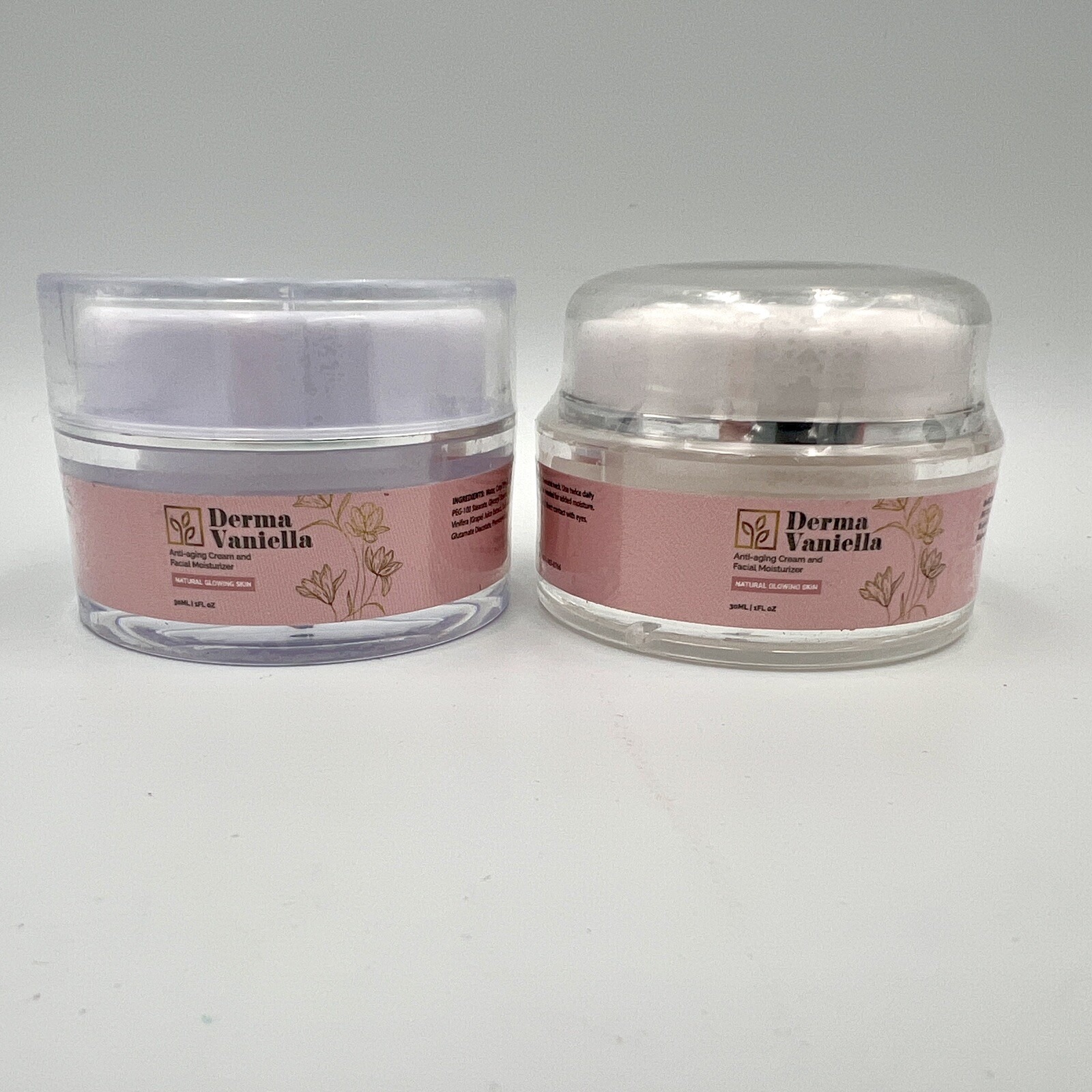 (2 Pack) Derma Vaniella Anti-Aging Cream Facial Moisturizer 1 oz each
