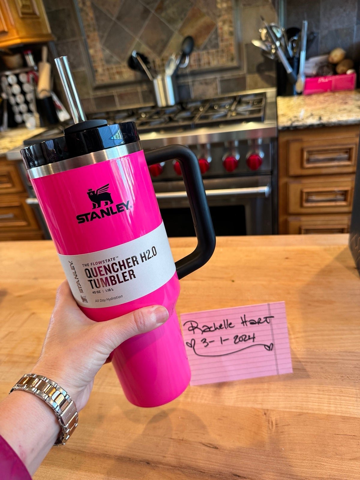Stanley Electric PINK 40 oz Tumbler BNWT