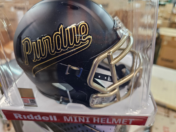 PURDUE BOILERMAKERS SCRIPT 2024 BLACK ALTERNATE SPEED MINI HELMET from riddell