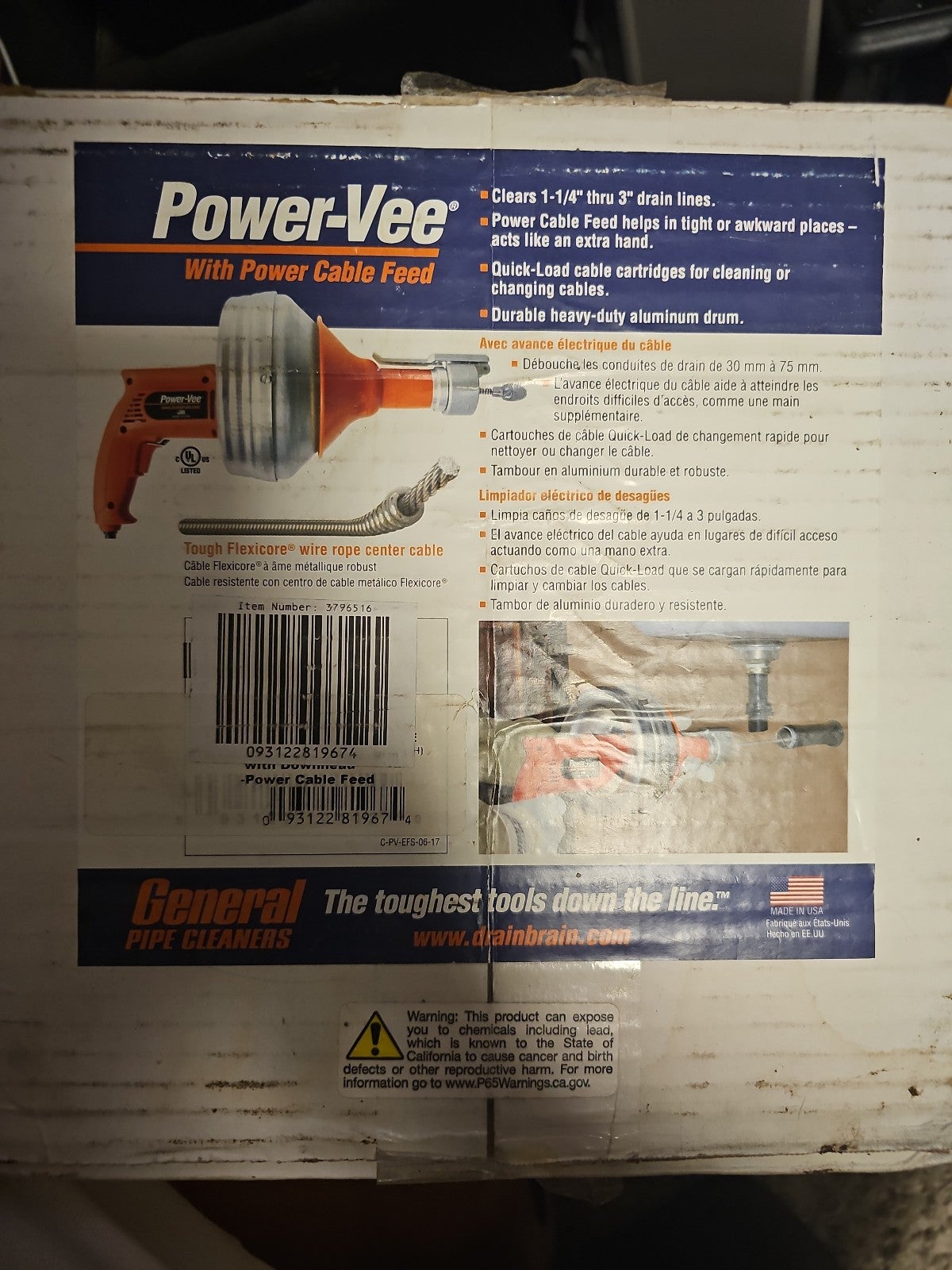 POWER -VEE DRAIN CLEANER