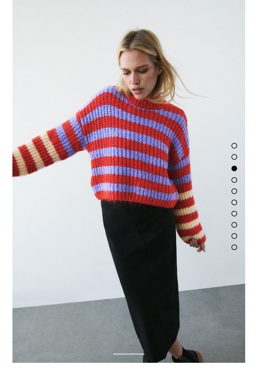 Zara striped knit sweater