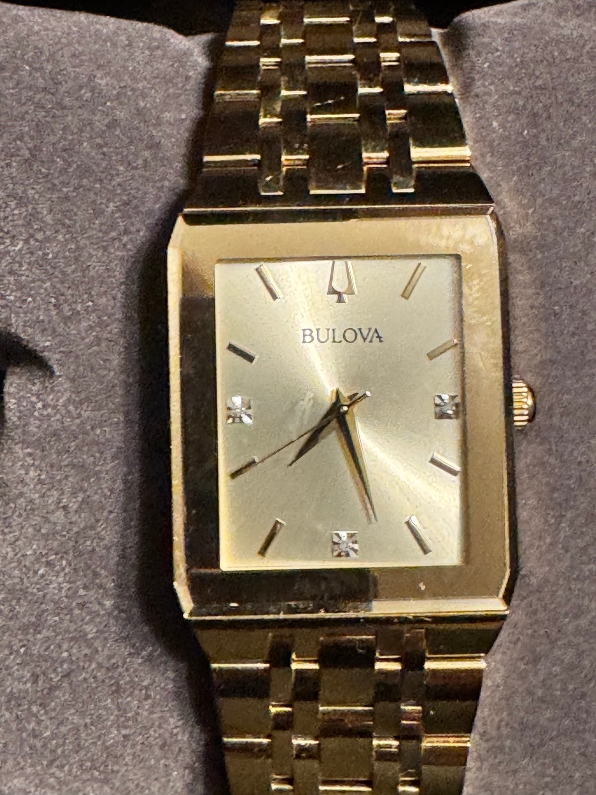 Bulova Gold Watch Authentic Unisex and NEW in Box