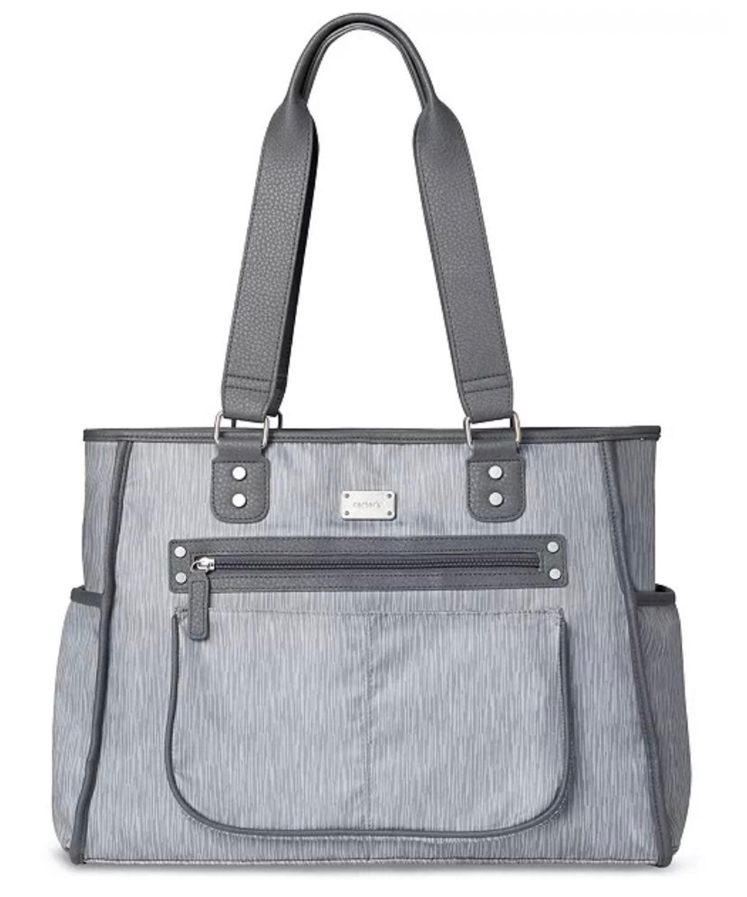 Carter's Essence Gray Diaper Bag XLarge Tote Bag Purse