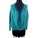 Plumpynuts Wool Blend Knit Sweater Blue Button Down Pullover Wrap Convertible