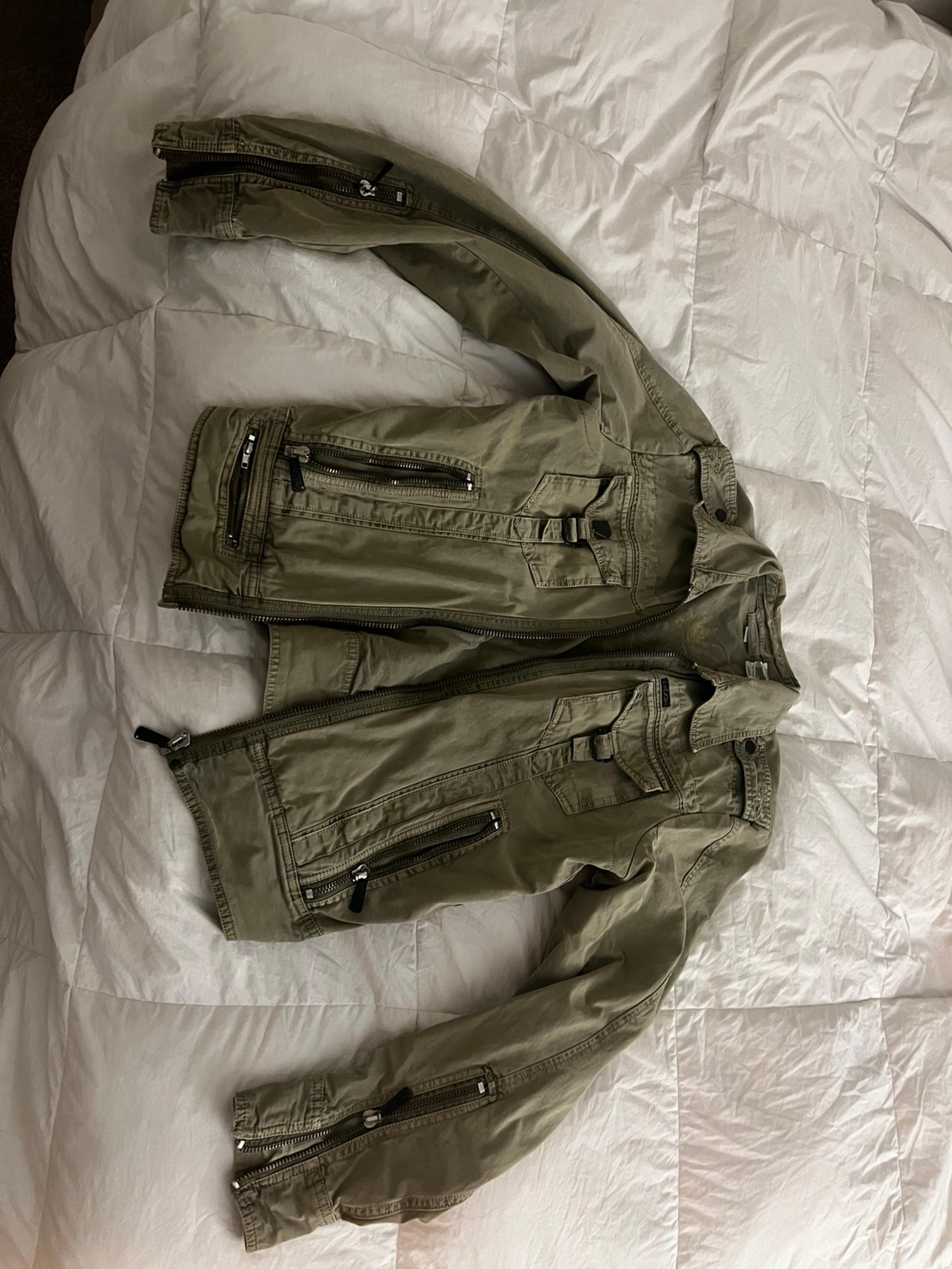 Diesel mens Jacket olive green Large army utility coat