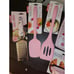 Art Cook Steak Knife Kitchen Utensil Set Steak Knifes Cutting Board Pot Holders