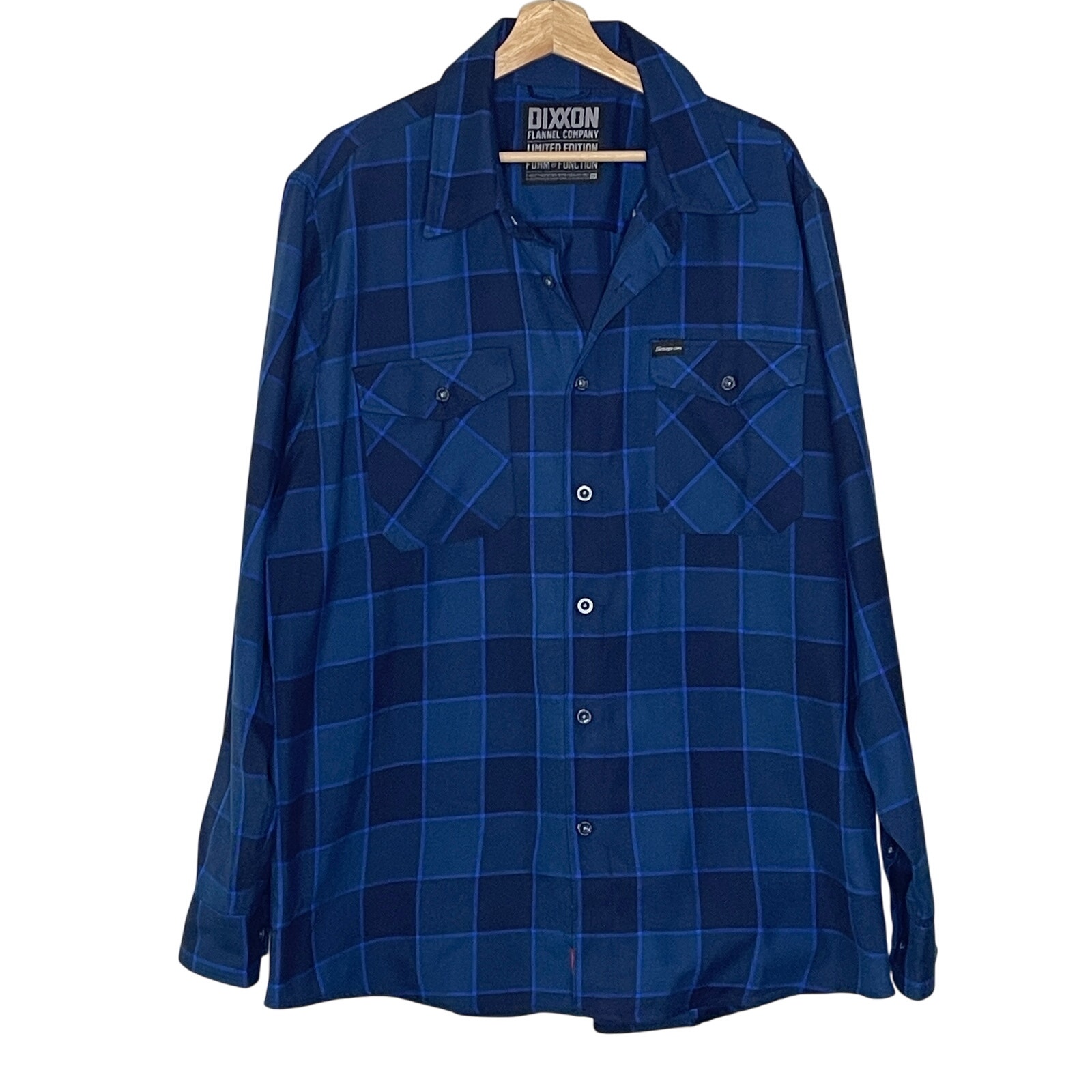 Dixxon Flannel Company Plaid snap On’ Limited Edition Blue Size: 2X NWOT