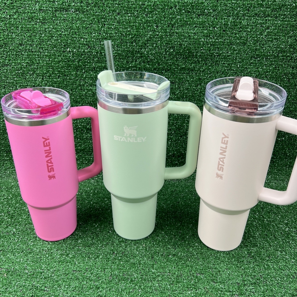 Stanley Tumbler Lot Of 3 Mint Green 40oz Pale Pink 40oz Pink 30oz