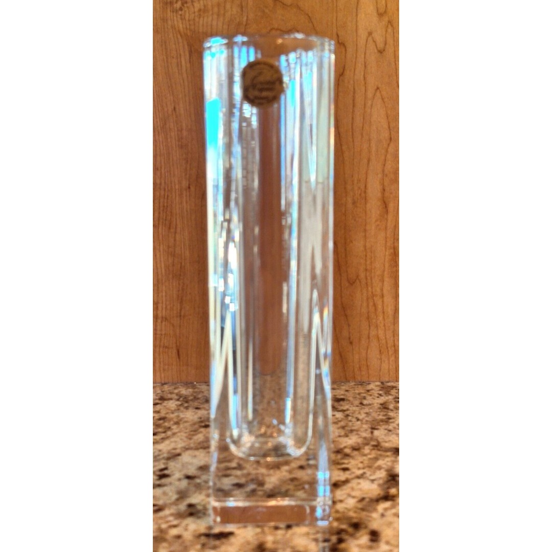 Heavy Vintage Cristal D’Arques Vase France 24% Lead Crystal Beaubourg 8”