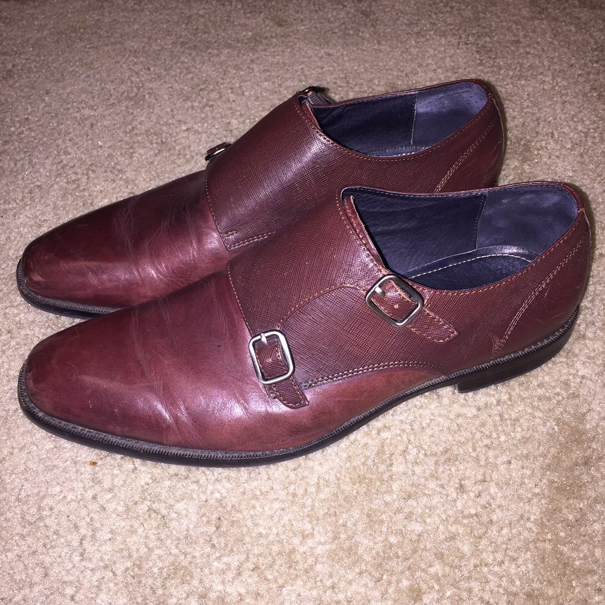 GORDON RUSH Cap-Toe Men Double Monk Stra