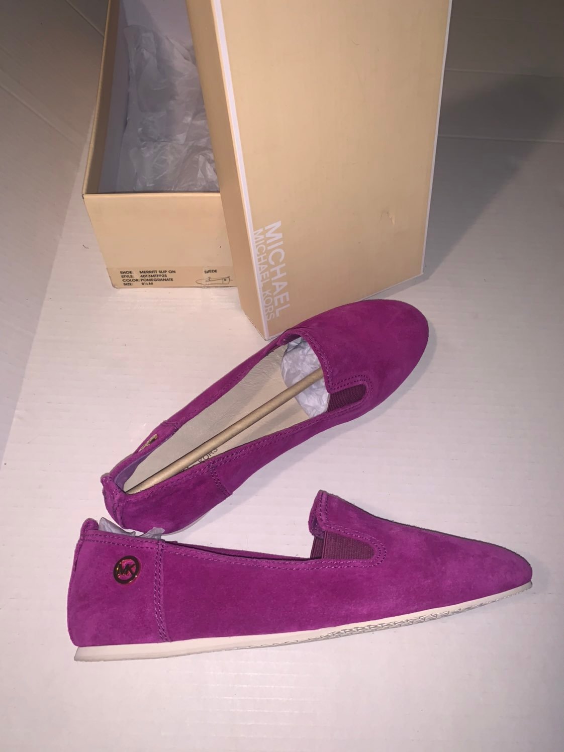 Michael kors suede slip ons size 8.5 new!!