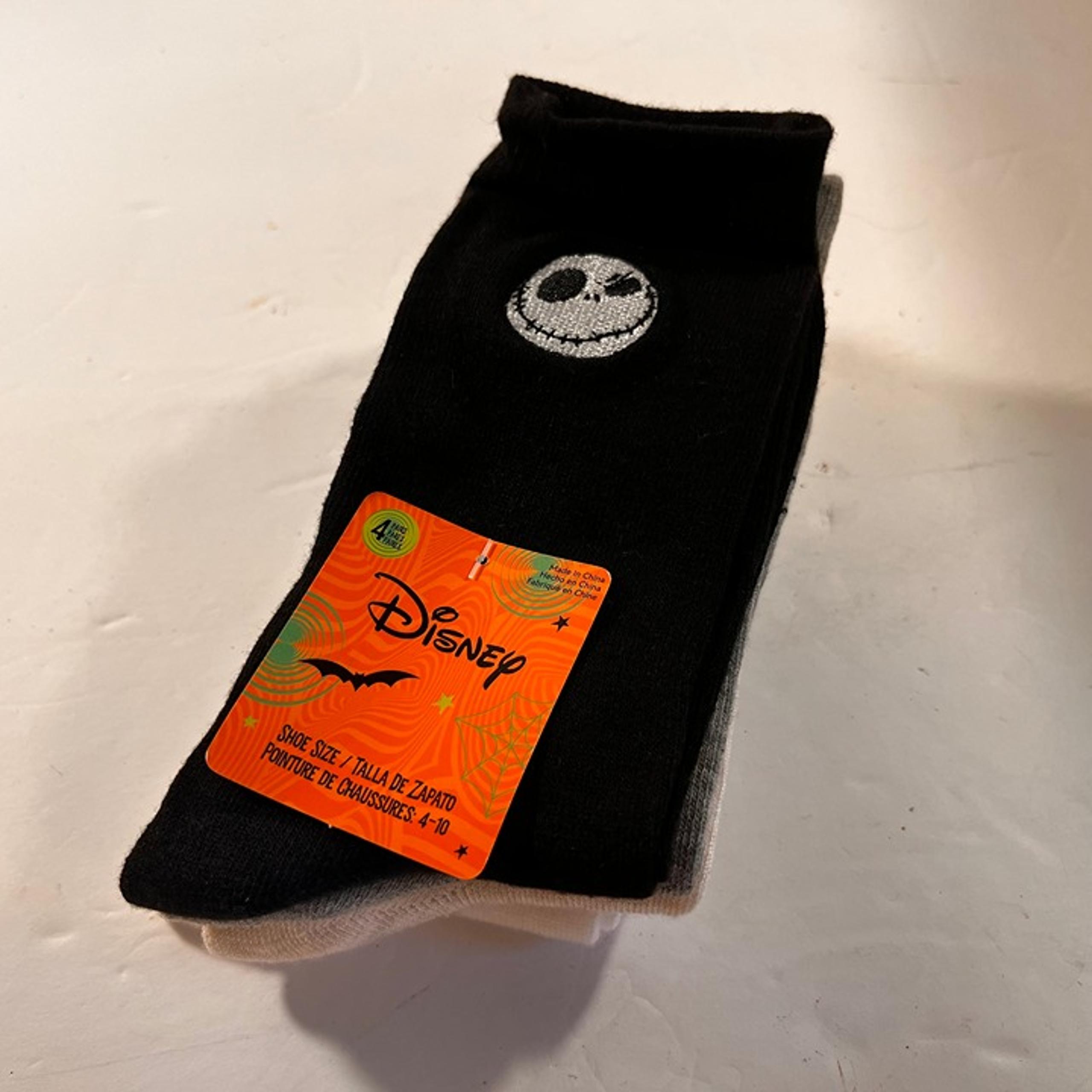 Nightmare Before Christmas Socks Women's Size 4-10 Jack Pumpkin King Black White