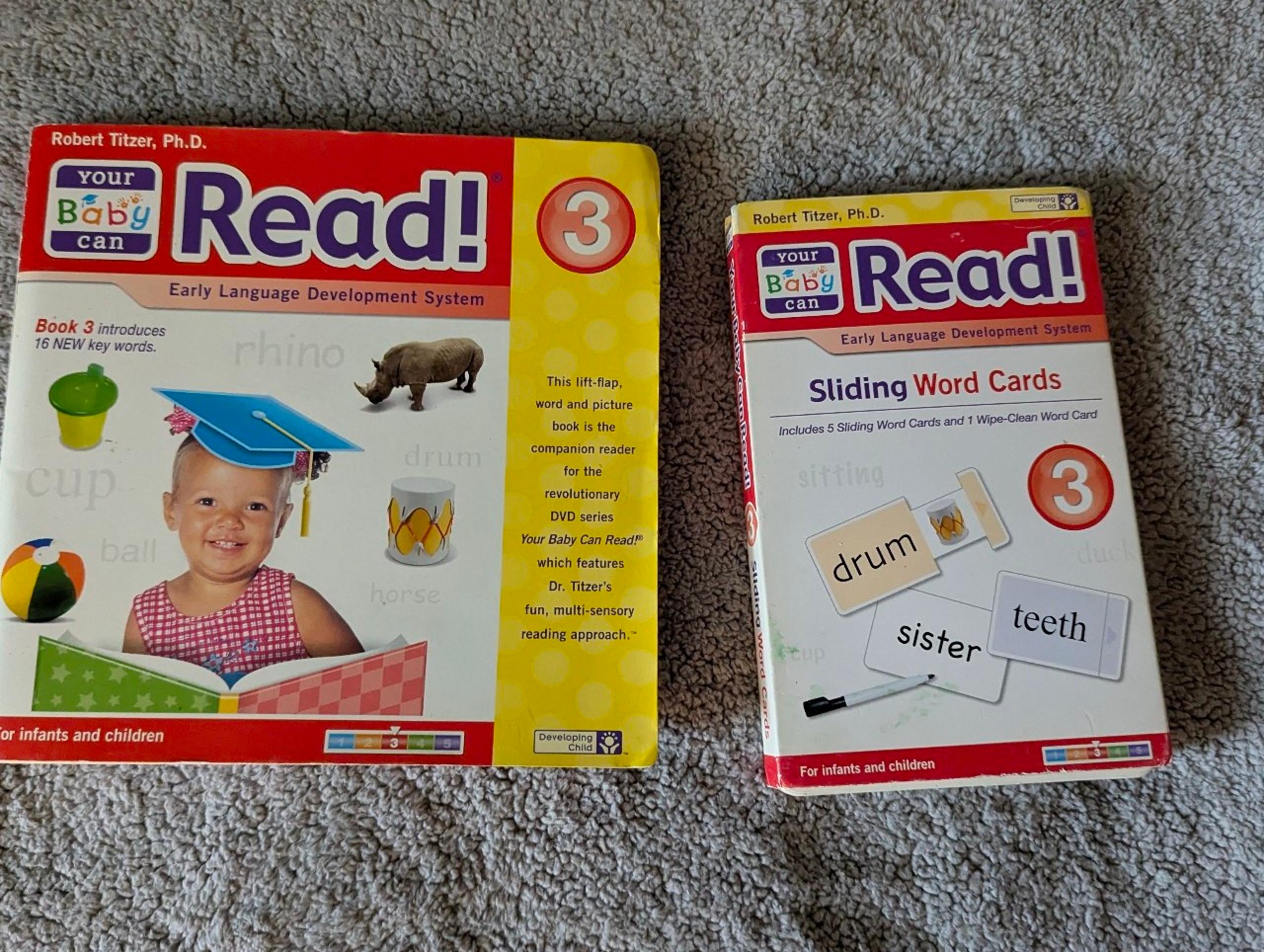 Your Baby Can Read Volume 3 Book and Sliding Word Cards Set of 2