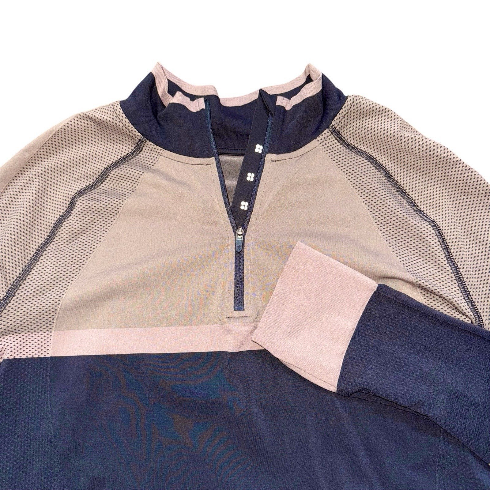 Sweaty Betty Athlete Workout Half Zip Long Sleeve Top Urban Gray