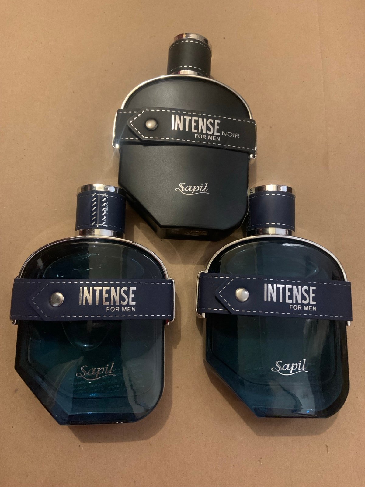 3x Intense Sapil Eau De Perfume For Men 1x Noir & 2x Regular 3.4 Fl Oz
