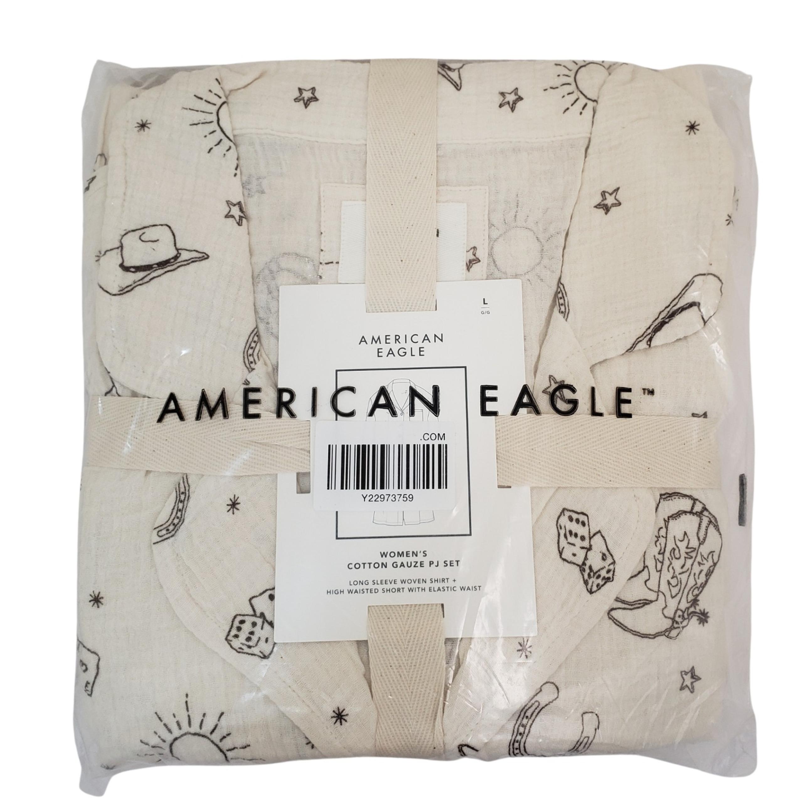 AMERICAN EAGLE Women's Cotton Gauze Pajama Set