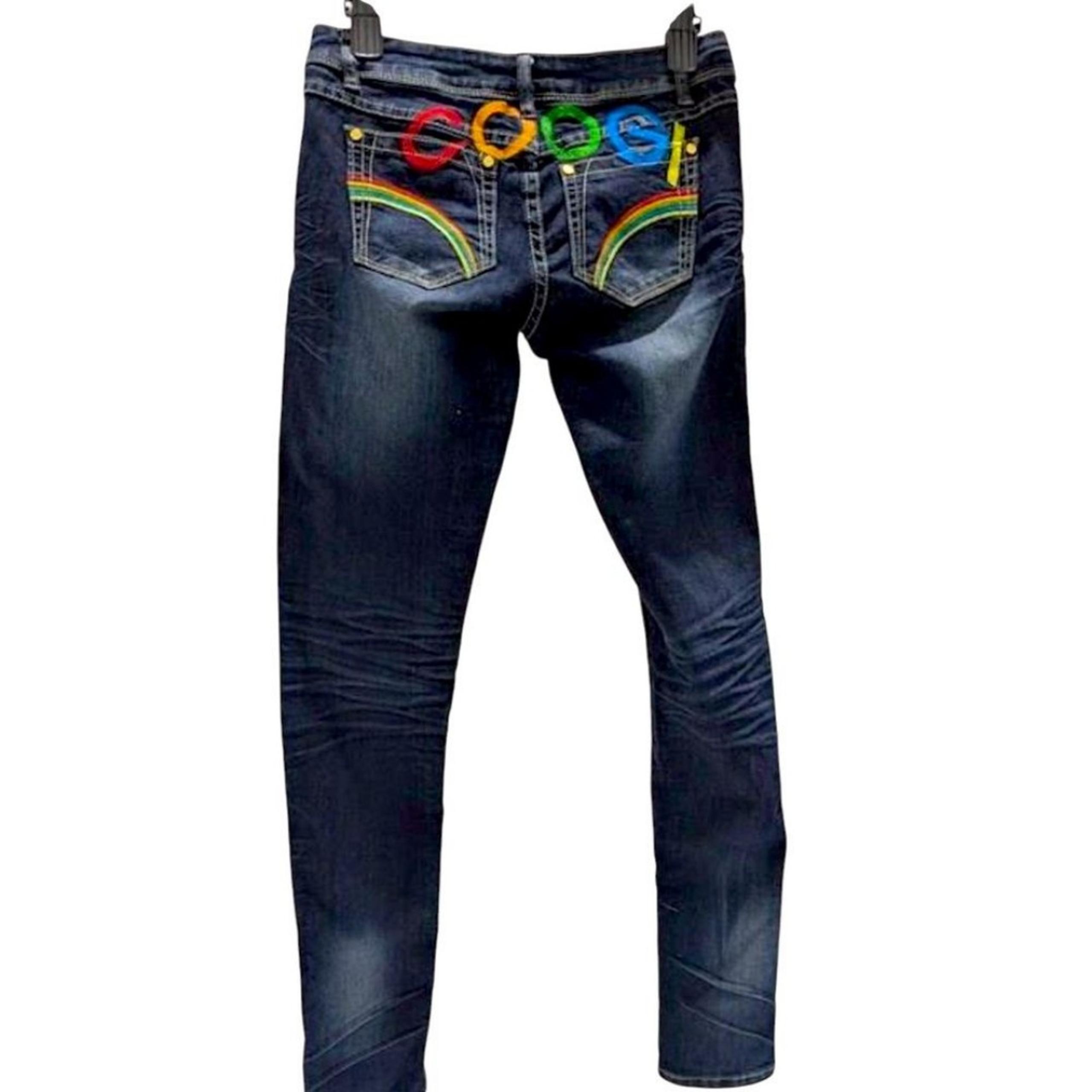 Vintage RARE COOGI Rainbow Jeans | EUC Size 3/4 Probably Low Rise/Straight Leg \