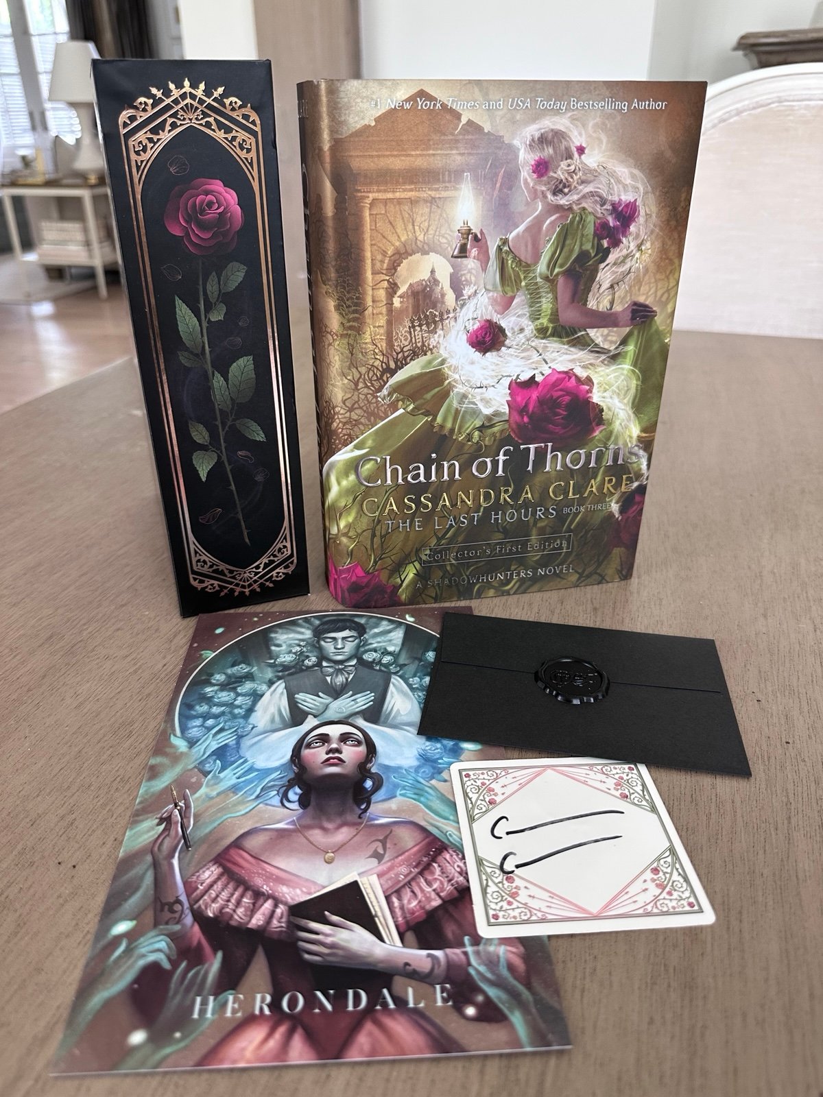 Litjoy Chain of Thorns Collectors First Edition Signed Bookplate letter slipcase