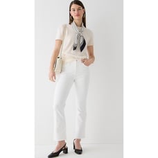 NWT J.Crew 9 Billie Demi Boot Crop Jeans 27 4 White Denim J. Crew BQ301 Flare