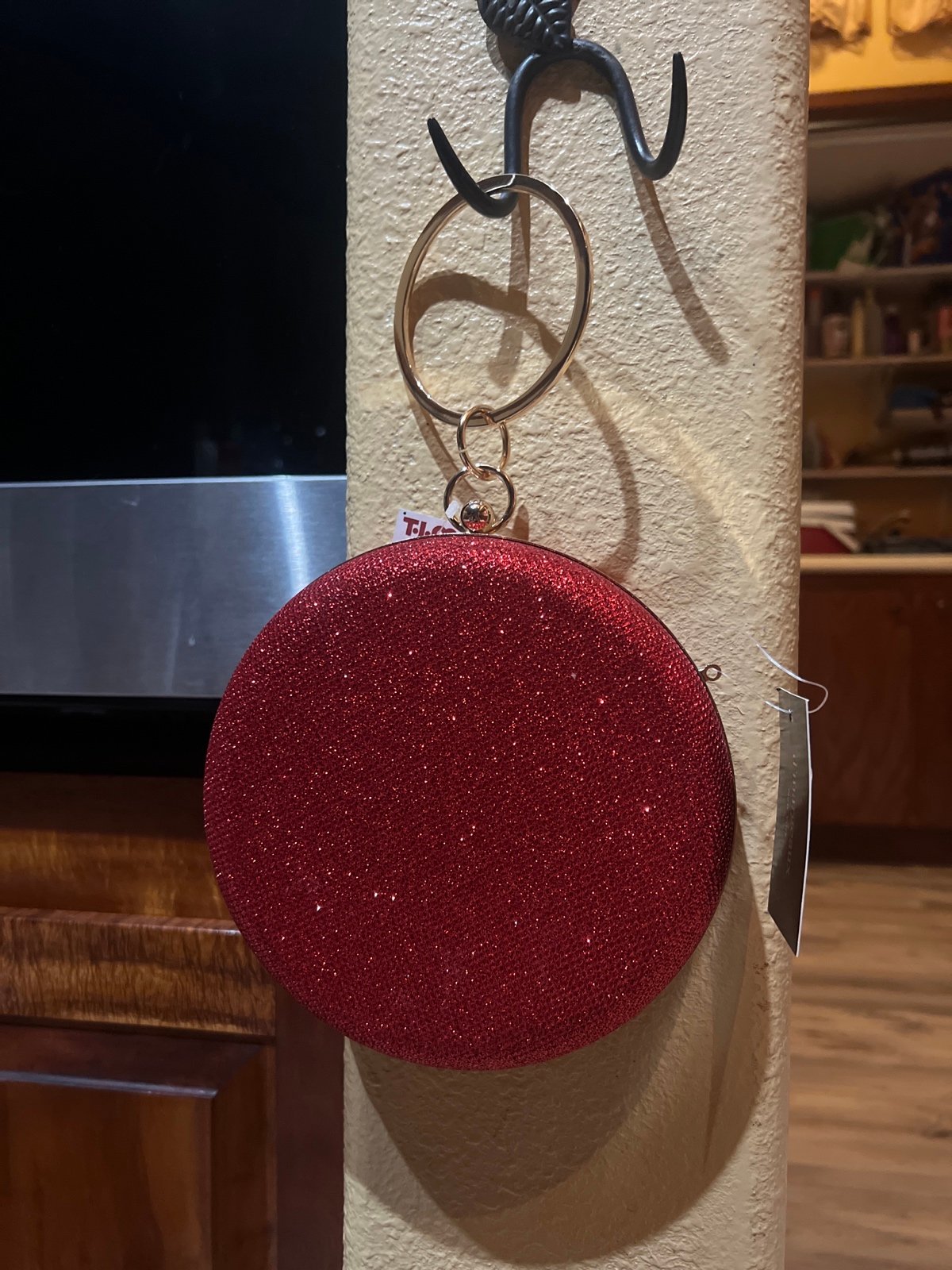 Sequin red evening bag