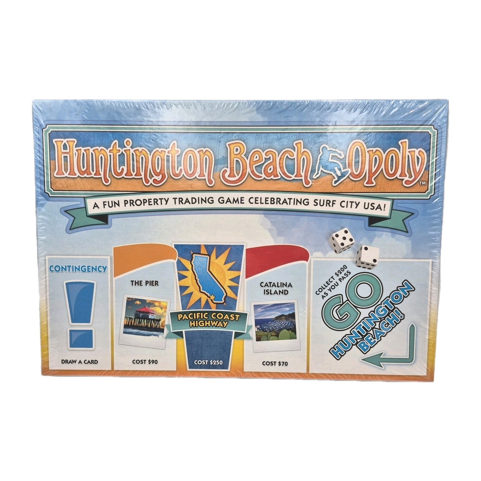Huntington Beach Opoly Surf City Monopoly Style Board Game NEW Sealed