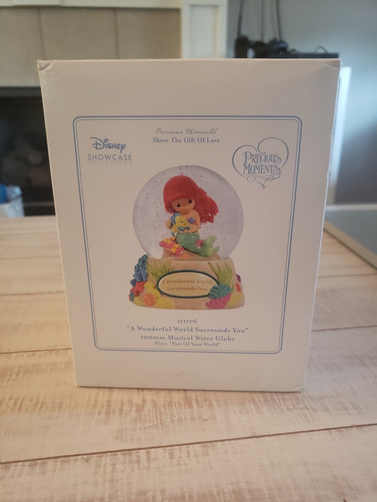 RARE Precious Moments Little Mermaid Snow Globe: A Wonderful World Surrounds You
