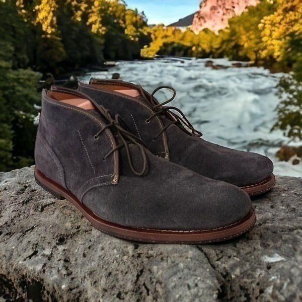 Timberland Mens Suede Ankle Boots Sz 10 Chuka Gray Lace Up Gorpcore Outdoors