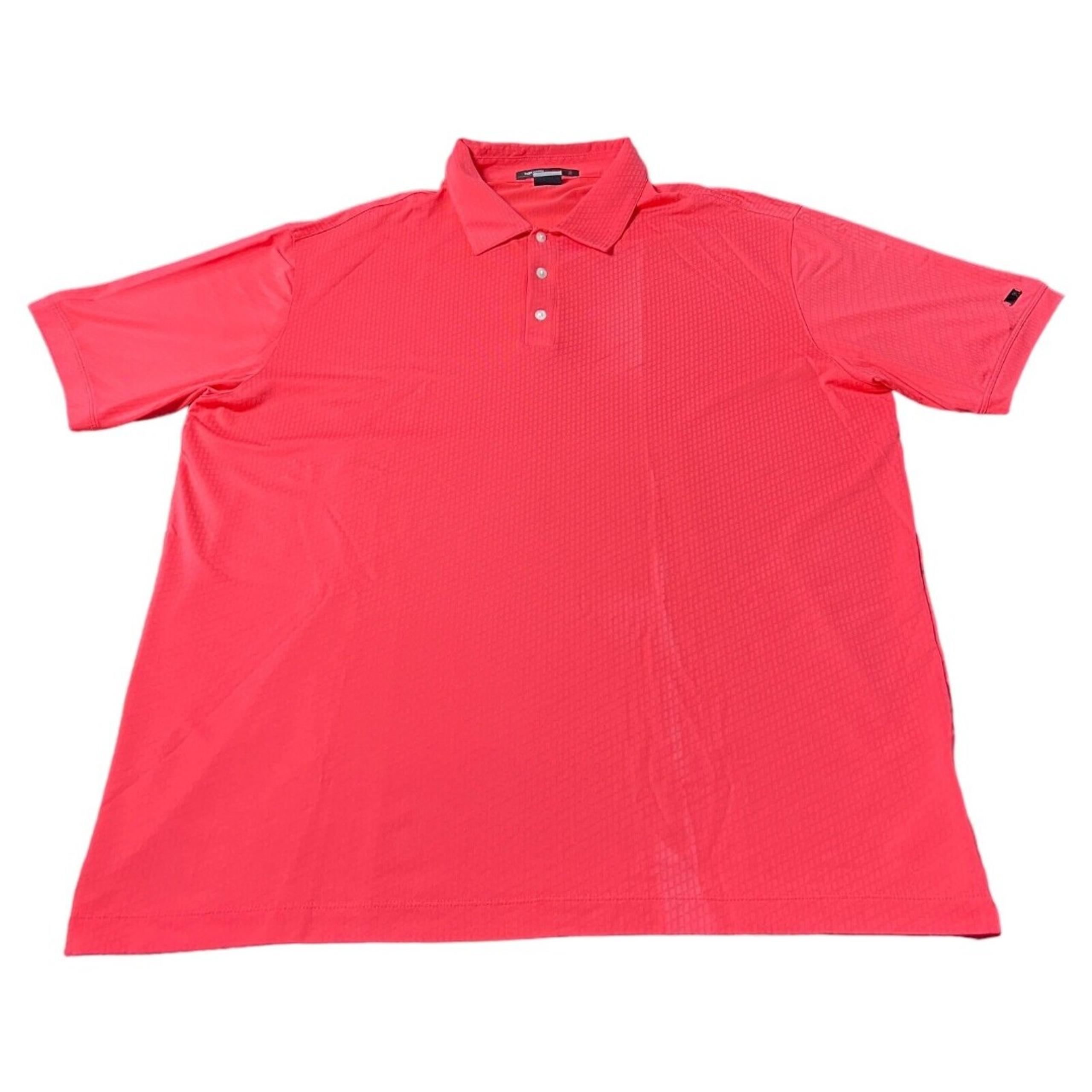 Tiger Woods Collection Dri Fit Coral Athletic Golf Polo Shirt Mens Size XL