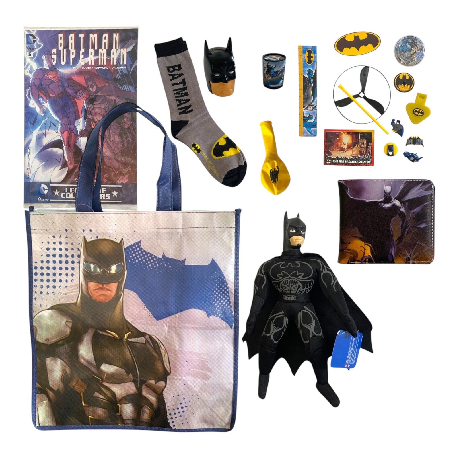 Batman Ultimate Fan Gift Set Bundle – Plush, Figurine, Comics Plays Toy for Boys