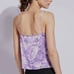 Ganni Purple Rose Floral Print Satin Camisole SZ 38/M/US 6 EUC