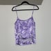 Ganni Purple Rose Floral Print Satin Camisole SZ 38/M/US 6 EUC