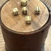 1800s civil war carved cattle bovine dice & stitched cup lot 070222eADZII