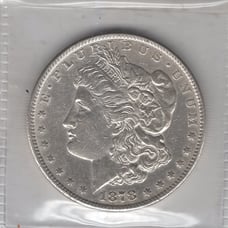 1878 S MORGAN SILVER DOLLAR CHOICE AU POPULAR FIRST YEAR OF SERIES LOT OF LUSTER