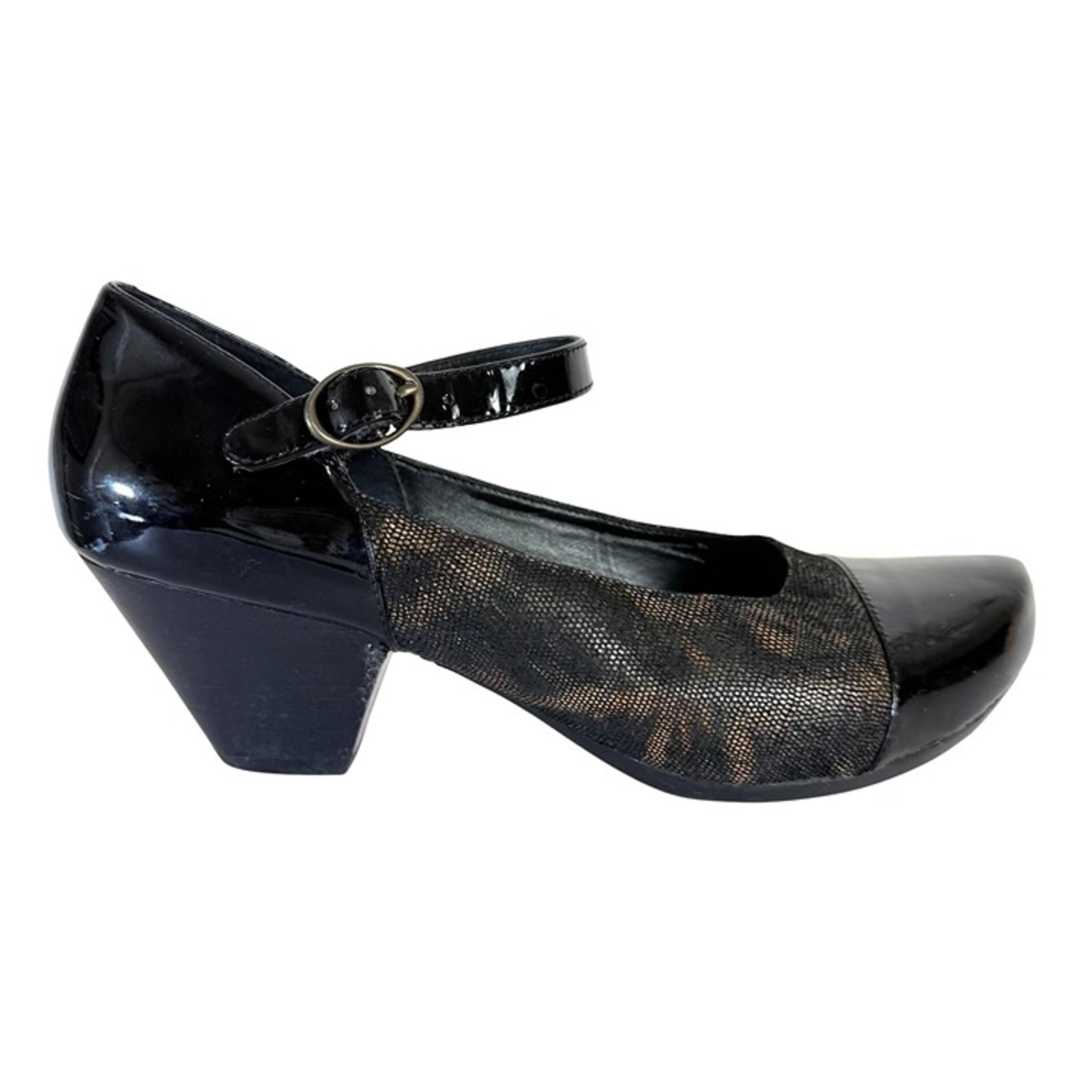 Dansko Womens Mary Jane Shoes Black Patent Leather Animal Print Size 38 US 7.5