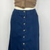 Vintage Talbots Button Front Denim Maxi/Midi Skirt