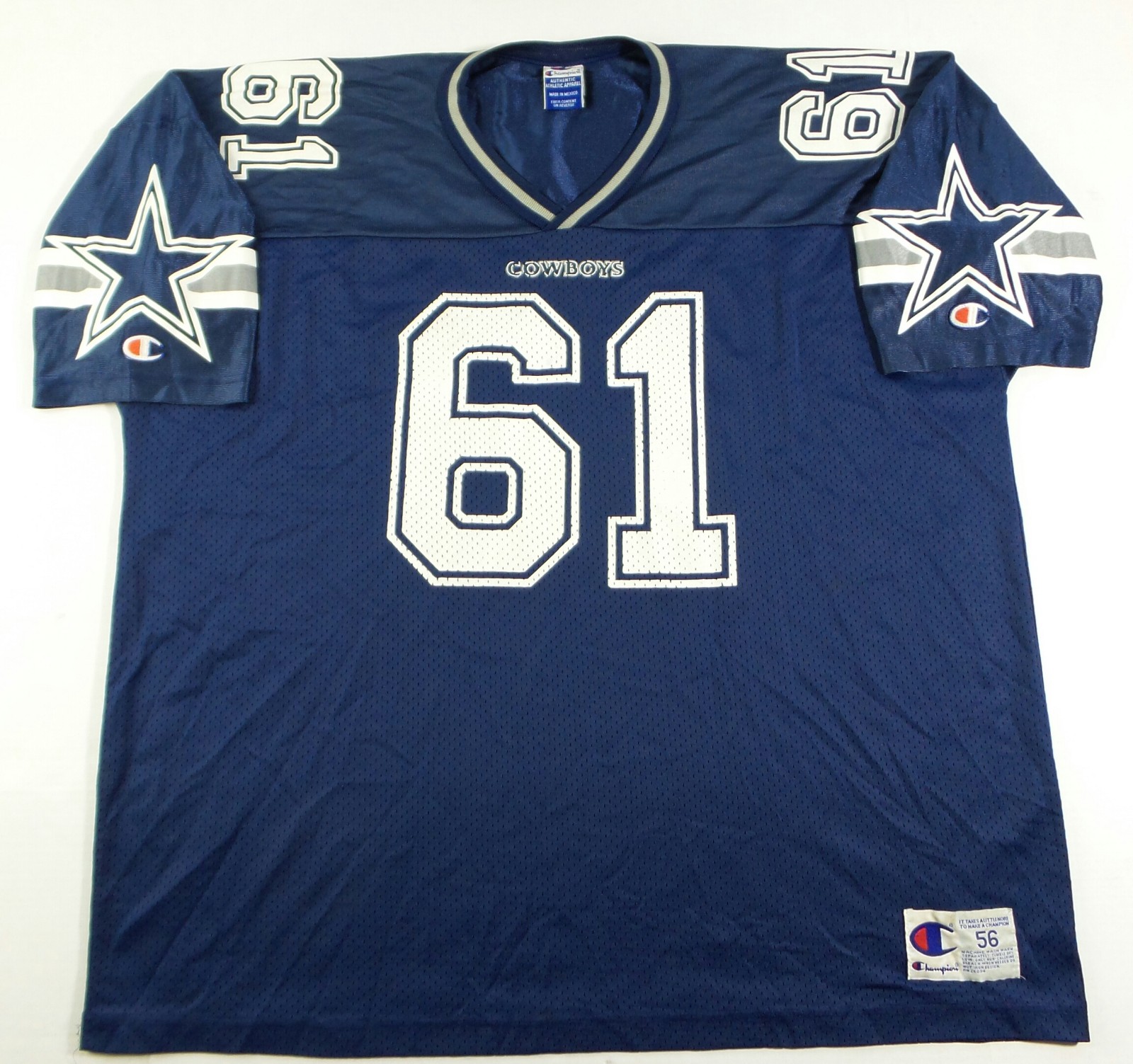 Vintage Champion Dallas Cowboys Nate Newton Football Jersey Size Men's 56