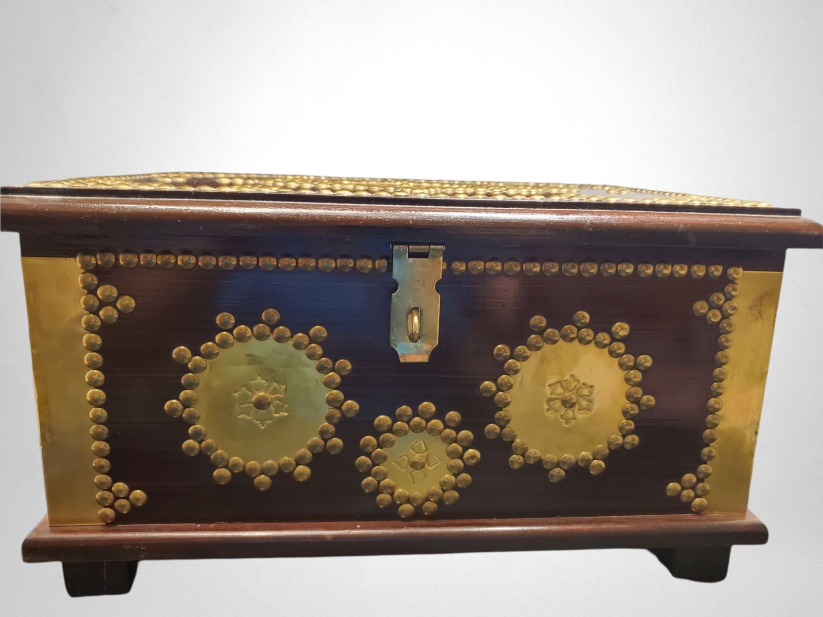 Antique Large Wooden Jewelry Box