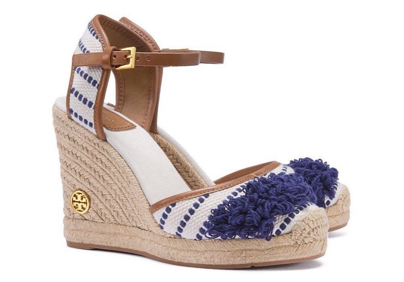 NIB Tory Burch Shaw Striped Espadrille