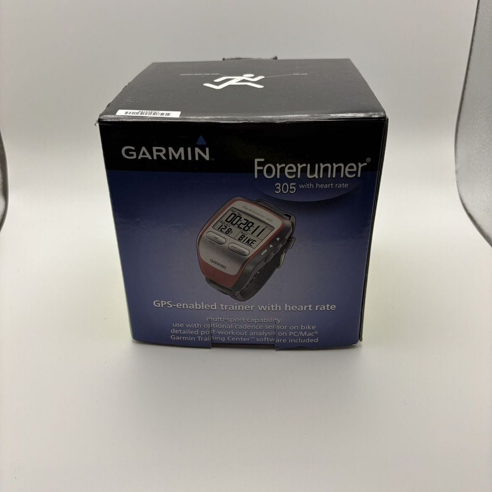 Garmin Forerunner 305 GPS Fitness Running Watch Heart Rate Monitor w/Box Tested