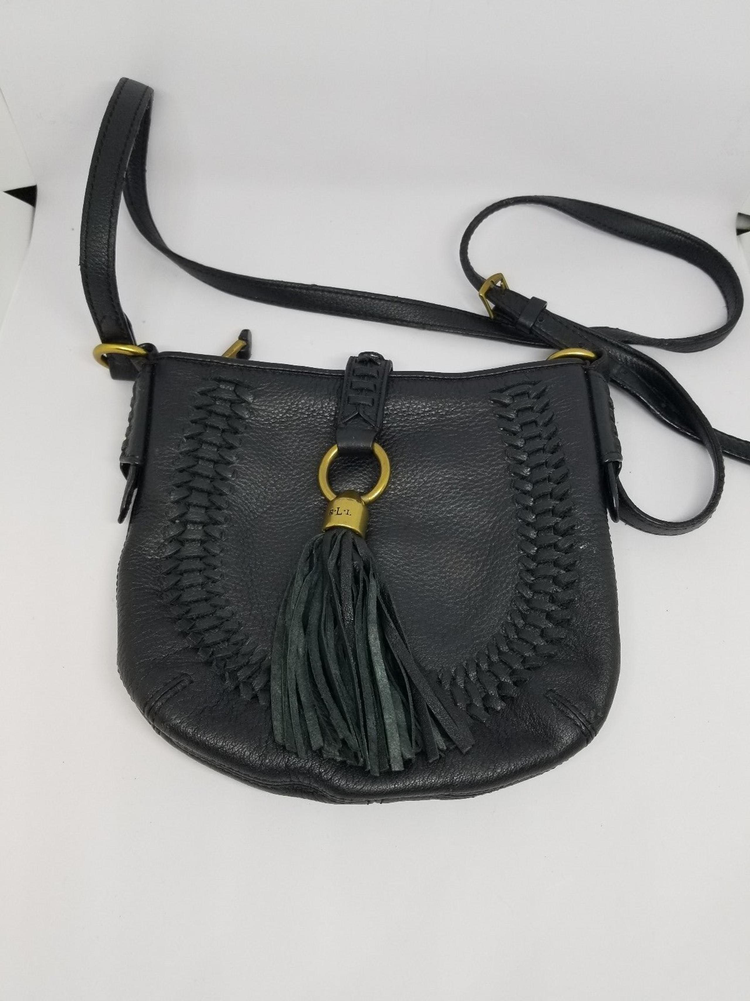 Lauren Ralph Lauren Black Leather Hobo Bag