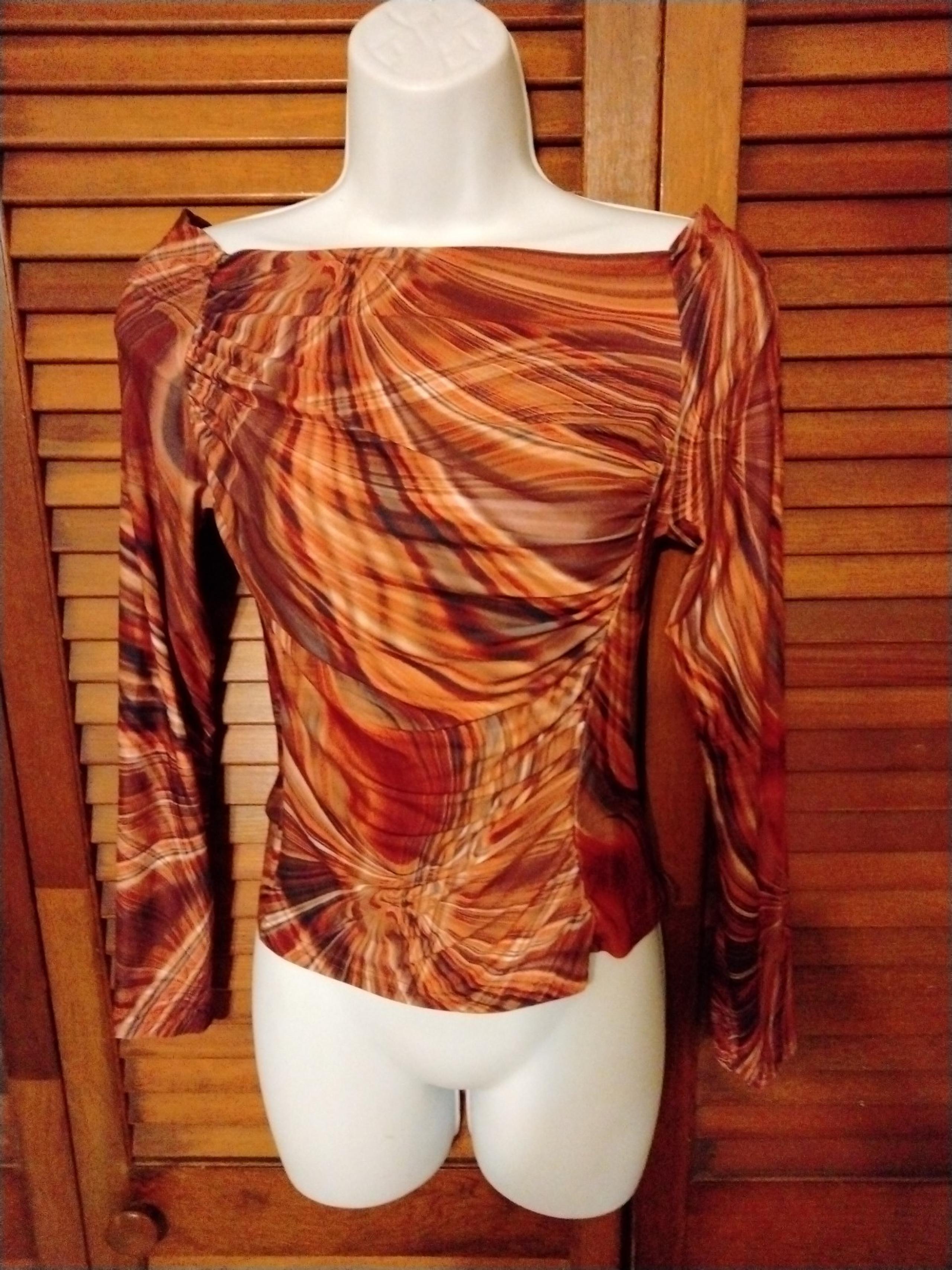 Vintage Abstract Print Top