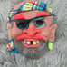 1970's VINTAGE BEN COOPER HALLOWEEN Plastic Mask Ugly Pirate Bearded Man RARE