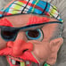 1970's VINTAGE BEN COOPER HALLOWEEN Plastic Mask Ugly Pirate Bearded Man RARE