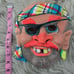 1970's VINTAGE BEN COOPER HALLOWEEN Plastic Mask Ugly Pirate Bearded Man RARE