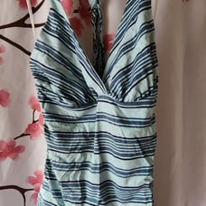 NWT New With Tags H&M Blue Stripe Halter Top Size XSmall