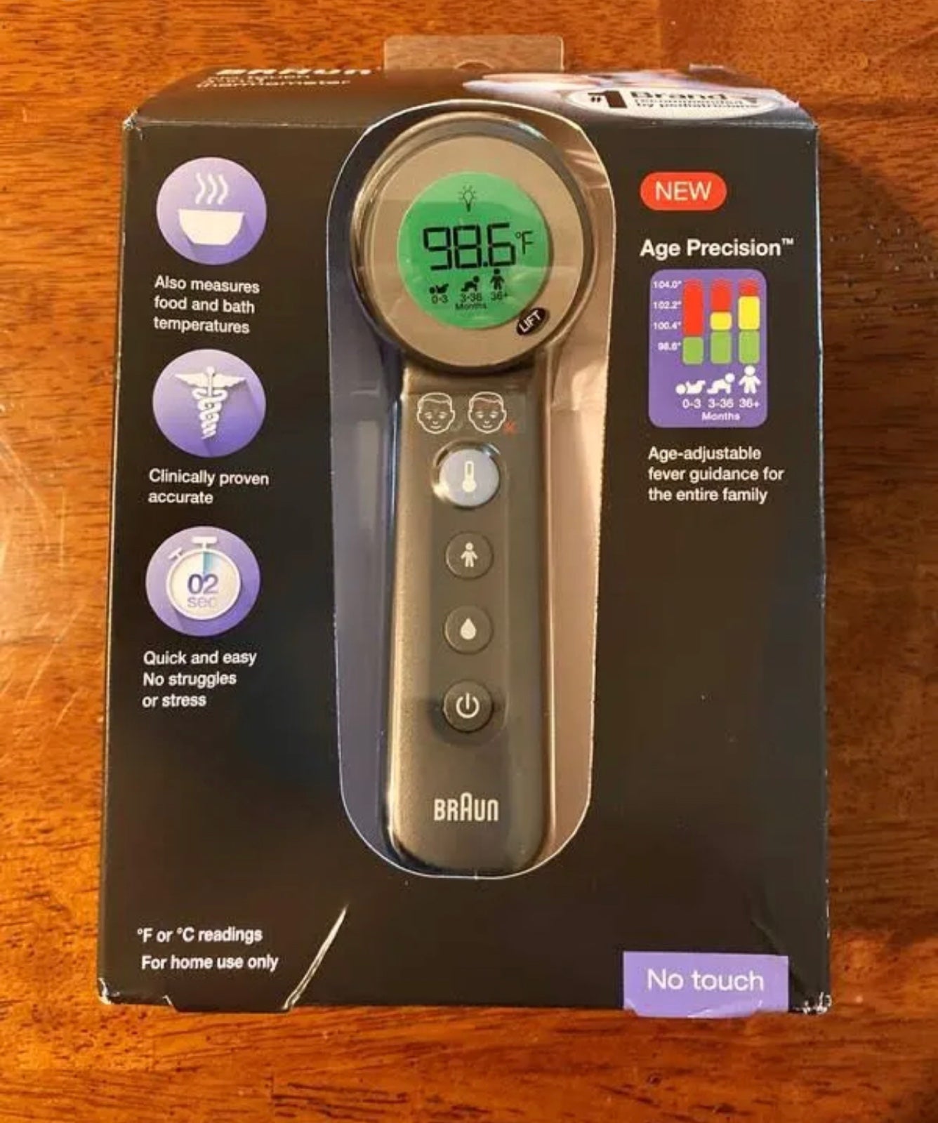 Braun 3 in 1 no touch thermometer