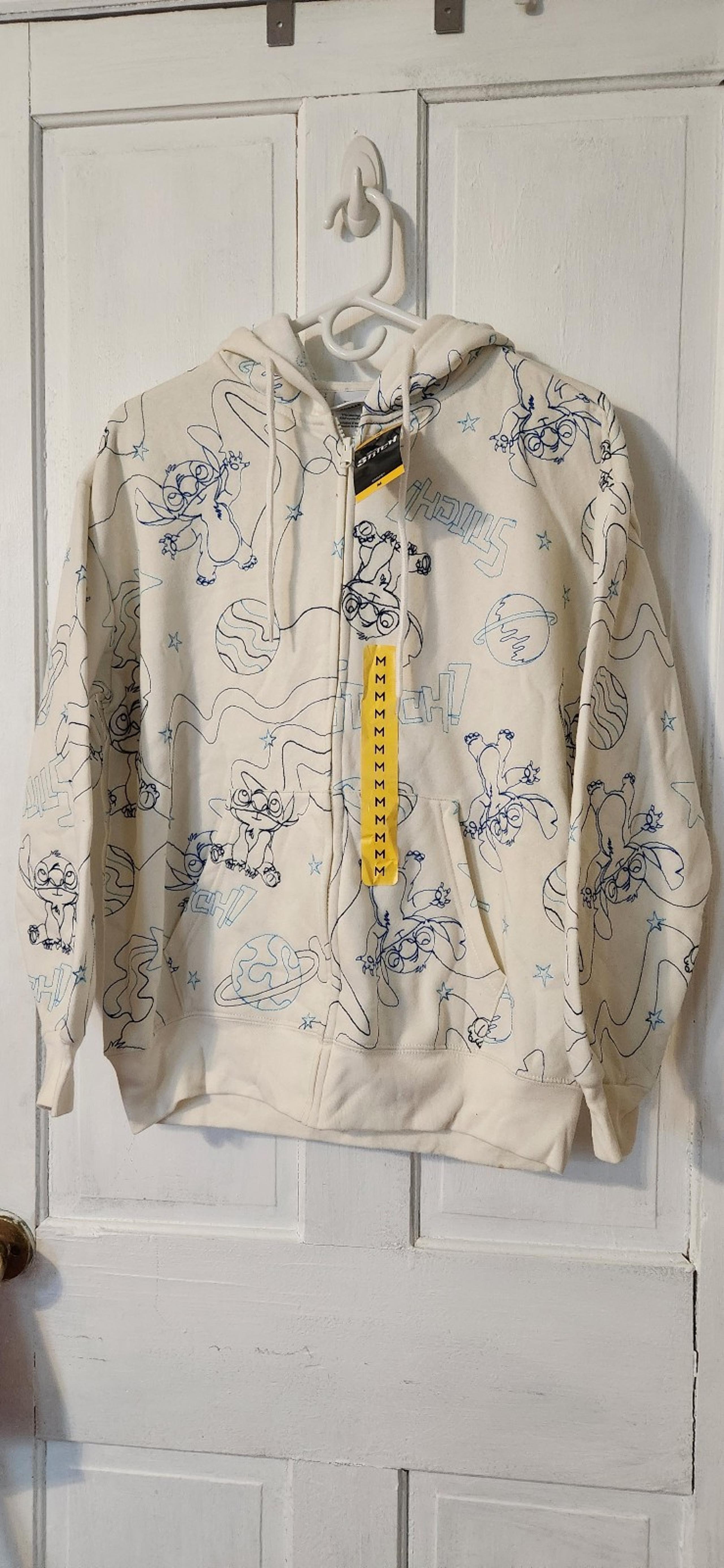 Stitch Hoodie women Disney Size medium Embroidered